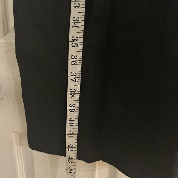 Reformation Black Linen Front Tie Midi Dress Size Small - Picture 2 of 10